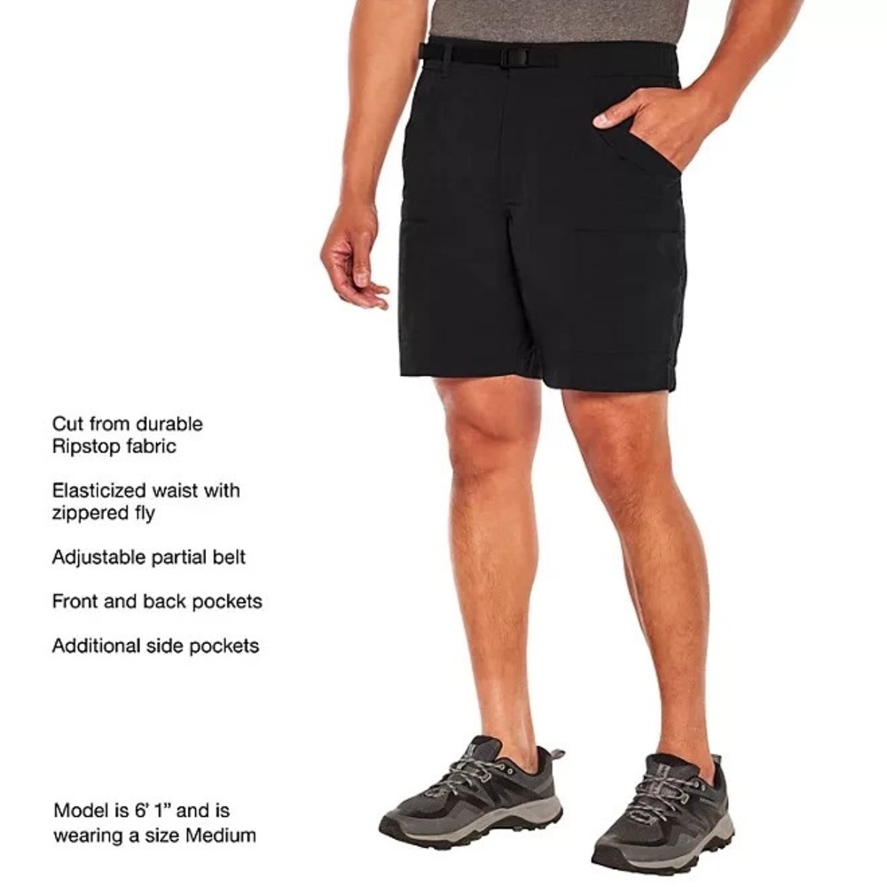 Eddie Bauer Ripstop Tech Black Shorts Men’s XXL